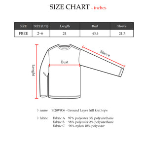 SI20V006 Ground Layer frill knit tops