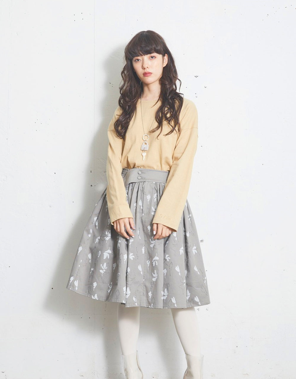 SI21V0018 Flower Shadow  Skirt