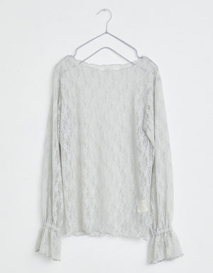 SI21V0043f S / île lace frill t-shirt